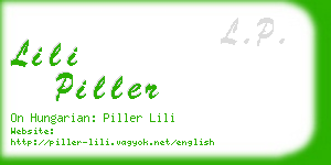 lili piller business card